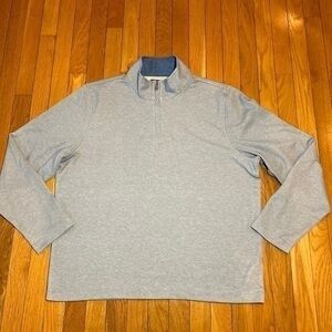 Bonobos 1/4 Zip Sweater Mens size XL Blue Pullover Long Sleeve Cotton Blend